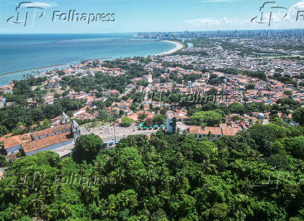 Bandeiras do Brasil e Pernambuco, em Olinda