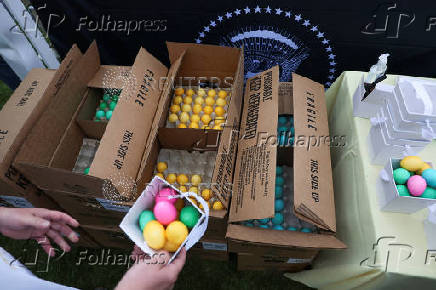 U.S. President Trump attends the annual White House Easter Egg Roll