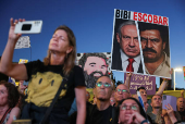 Protest to demand the release of Israeli hostages in Gaza, in Tel Aviv