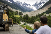 Aftermath of Birch Glacier collapse in Switzerland