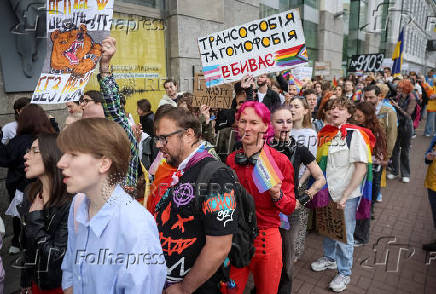 Equality March organized by the LGBT+ community in Kyiv