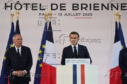 French President Emmanuel Macron addresses the armed forces