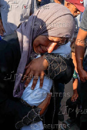 Palestinian mother mourns 3-month-old who died due to malnutrition, according to medics, in Khan Younis