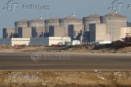 FILE PHOTO: The Gravelines nuclear power plant is seen across the beach in Petit Fort Philippe, northern France