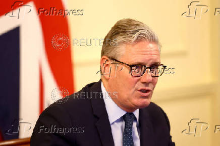 Britain's PM Starmer co-chairs the Coalition of the Willing videoconference call with European leaders on Ukraine, in London