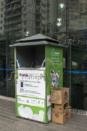 Cabine de reciclagem de isopor