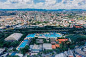Vista aérea do clube do Corinthians, no parque São Jorge