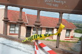 A general view of the site where kidnapped U.S. pastor, Josh Sullivan, was rescued last night in a shootout during which three suspects were killed, in KwaMagxaki