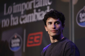 El piloto español de Moto GP Marc Márquez participa en el día de medios