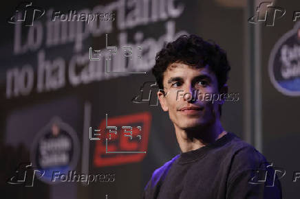 El piloto español de Moto GP Marc Márquez participa en el día de medios