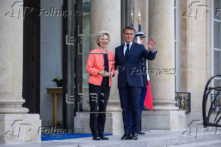 French President Macron meets European Commission's Von der Leyen in Paris