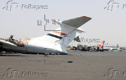 Aftermath of Israeli airstrikes on Sana'a airport