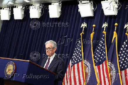 Federal Reserve Chair Jerome Powell speaks at a press conference in Washington