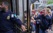 Pro-Palestinian protest held at Butler library at Columbia Nniversity