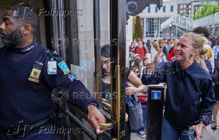 Pro-Palestinian protest held at Butler library at Columbia Nniversity