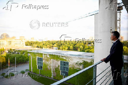 German Minister for Special Tasks and Head of the Federal Chancellery Frei attends an interview with Reuters, in Berlin