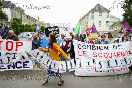 Verdict in the trial of ex-surgeon Joel Le Scouarnec at the courthouse, in Vannes