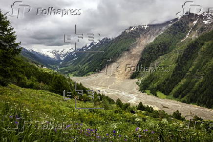 Aftermath of Birch Glacier collapse in Switzerland