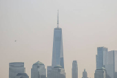 Vista da Ilha de Manhattan, na cidade de Nova York, Estados Unidos
