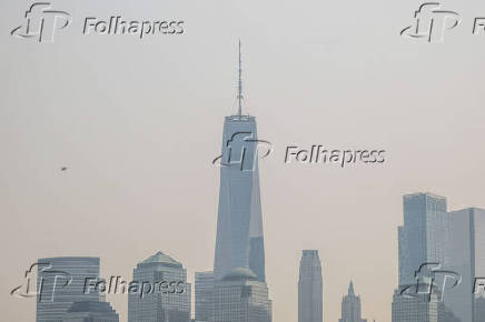 Vista da Ilha de Manhattan, na cidade de Nova York, Estados Unidos