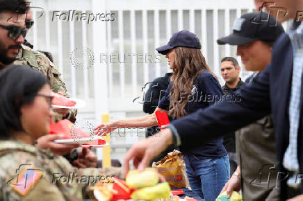 U.S. Secretary of Homeland Security Kristi Noem in Los Angeles