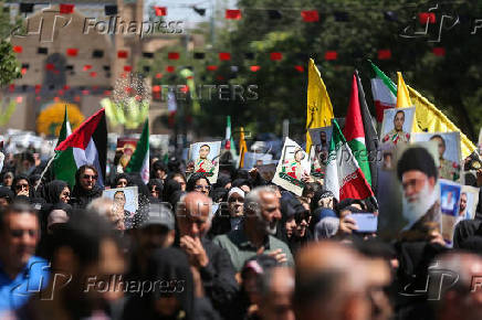 Funeral for those killed in Israeli strikes on Iran, in Qazvin