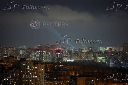 FILE PHOTO: Russian drone strike in Kyiv