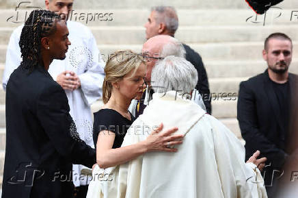 Funeral of late French talk show host and TV journalist Thierry Ardisson in Paris