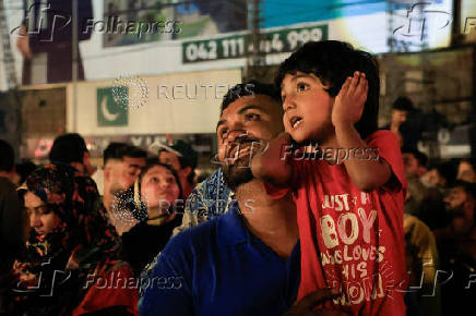People attend Pakistan's Independence Day celebration in Lahore