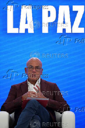Venezuelan National Assembly's President Jorge Rodriguez attends a session of the National Council for Sovereignty and Peace, in Caracas