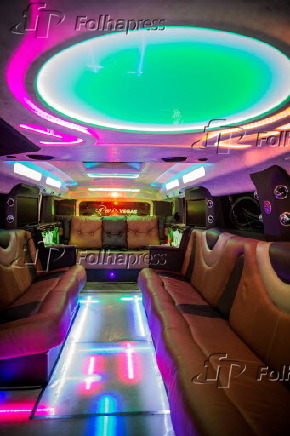 Parte interna de limousine