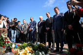 Commemoration of the Battle of the Seelow Heights to mark the 80th anniversary of the end of World War Two in Seelow