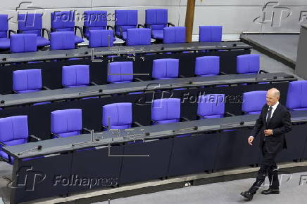 Election of German Chancellor and swearing-in of the cabinet at Bundestag in Berlin