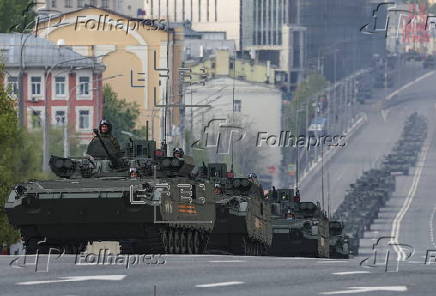 General rehearsal for Russia's annual Victory Day parade in Moscow