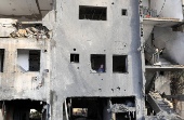 Aftermath of an Israeli strike on a house, in Khan Younis