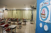 Sala de aula de escola pública no PR