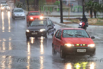 Tempo nublado e chuva em Contagem (MG)