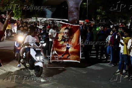 RCB fans celebrate winning the cricket league in Bangalore