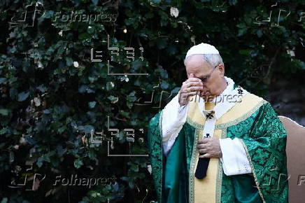 Pope Leo XIV leads the Mass for the Care of Creation in Castel Gandolfo