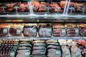 Meats are displayed at a store in New York City