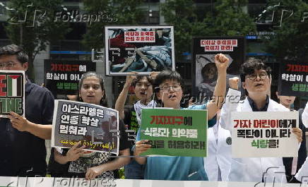Protest in Seoul in support of the Palestinian people