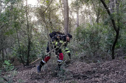 Miembros de la UME rastrean la sierra de Collserola