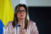 Colombian Attorney General Camargo attends press conference after Senator Uribe was shot, in Bogota
