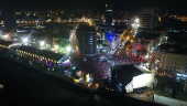 Vista aérea do Carnaval no Marco Zero, em Recife (PE)