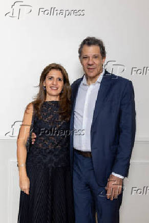 O ministro Fernando Haddad e sua esposa, a secretaria de Saúde Digital Ana Haddad