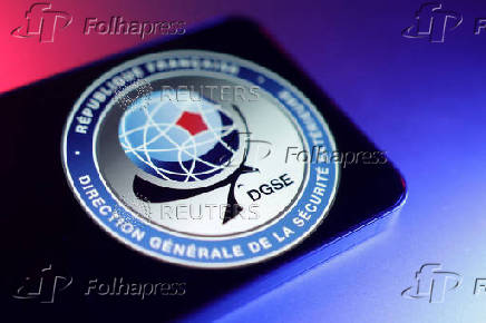 Illustration shows DGSE (Direction Generale de la Securite Exterieure) logo