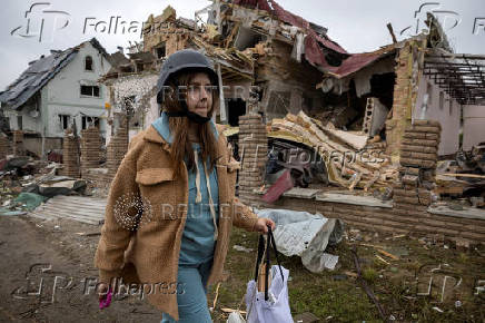 Aftermath of a Russian attack in Kyiv region