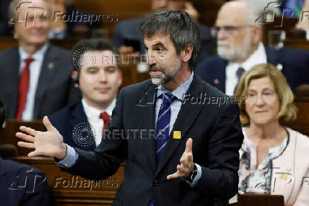 Canada's Minister of Canadian Identity and Culture Steven Guilbeault speaks during Question Period in the House of Commons on Parliament Hill in Ottawa
