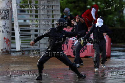 Protest to back Colombian President Petro's labor reform proposal in Bogota