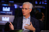 Wells Fargo CEO Charlie Scharf speaks during in interview with CNBC on the floor of the NYSE in New York